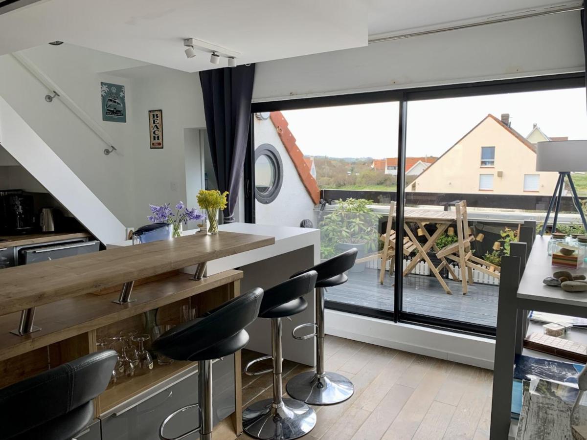 Duplex Avec Jacuzzi Vue Imprenable Sur La Baie De Wissantアパートメント エクステリア 写真